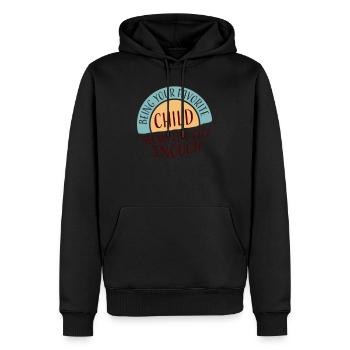 Être votre enfant préféré semble être un cadeau suffisant - Sweat à capuche Premium bio Homme - noir - Devant - Nico (187cm)