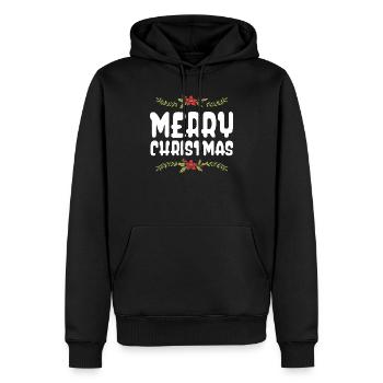 Joyeux Noël - Sweat à capuche Premium bio Homme - noir - Devant - Nico (187cm)