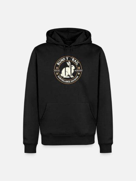 Rabbit Path Surveillance Department Funny Easter - Men’s Premium Organic Hoodie - black