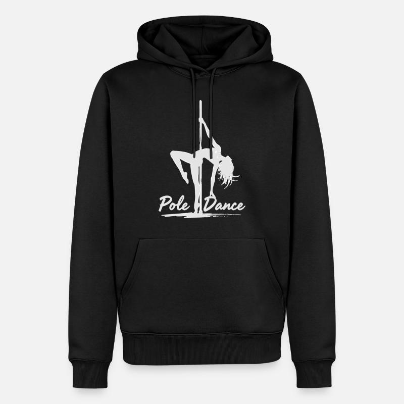 Pole Dance Pole Dancer Silhouette Gift - Men’s Premium Organic Hoodie - black