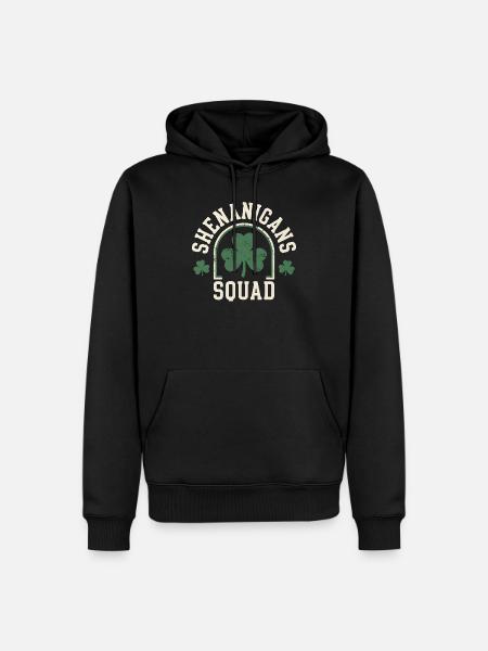 Shenanigans Squad Shamrock Spaß - Männer Premium Bio Hoodie - Schwarz