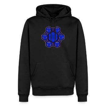 Festival Wear Trance Goa Rave Techno Party Mandala - Männer Premium Bio Hoodie - Schwarz - Vorne - Nico (187cm)