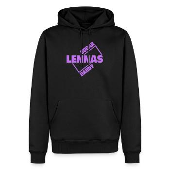 Lennas - Sweat à capuche Premium bio Homme - noir - Devant - Nico (187cm)
