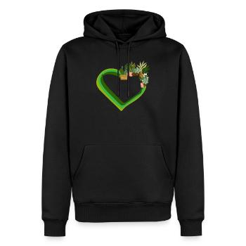 Pflanzenliebhaber Liebe Pflanzen Sukkulente Blume - Männer Premium Bio Hoodie - Schwarz - Vorne - Nico (187cm)