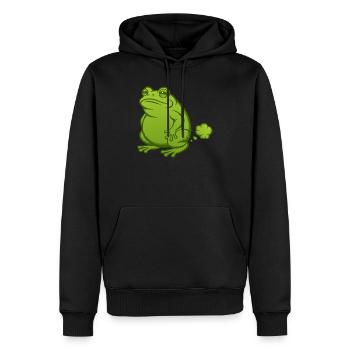 pet de grenouille pet pet crapaud pet crapaud pet - Sweat à capuche Premium bio Homme - noir - Devant - Nico (187cm)