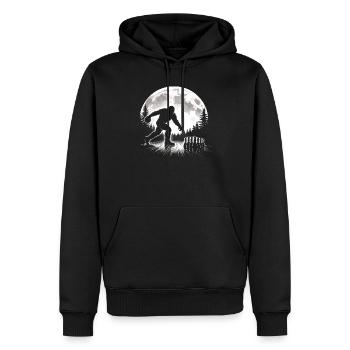 Bigfoot Bowling - Sweat à capuche Premium bio Homme - noir - Devant - Nico (187cm)
