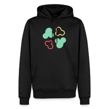 Forme des cellules d’amibe colorées - Sweat à capuche Premium bio Homme - noir - Devant - Nico (187cm)
