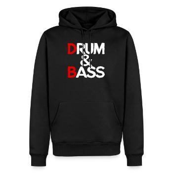 Drum & Bass / Rum & Ass Drummer Band Musik - Männer Premium Bio Hoodie - Schwarz - Vorne - Nico (187cm)