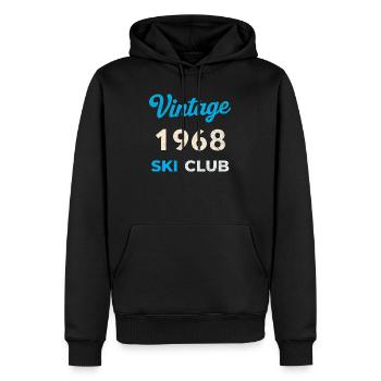Vintage 1968 – Ski Club Retro Geburtsjahr Geschenk - Männer Premium Bio Hoodie - Schwarz - Vorne - Nico (187cm)