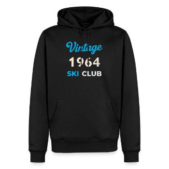Vintage 1964 – Ski Club Retro Geburtsjahr Geschenk - Männer Premium Bio Hoodie - Schwarz - Vorne - Nico (187cm)