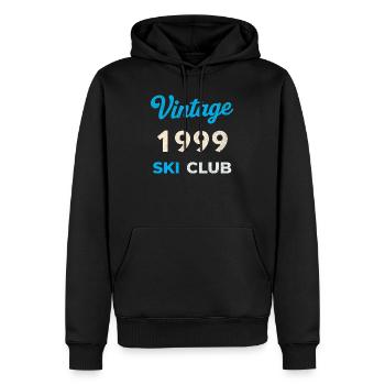 Vintage 1999 – Ski Club Retro Geburtsjahr Geschenk - Männer Premium Bio Hoodie - Schwarz - Vorne - Nico (187cm)