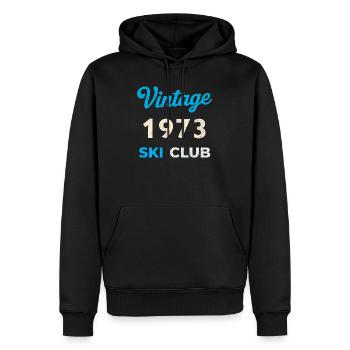 Vintage 1973 – Ski Club Retro Geburtsjahr Geschenk - Männer Premium Bio Hoodie - Schwarz - Vorne - Nico (187cm)