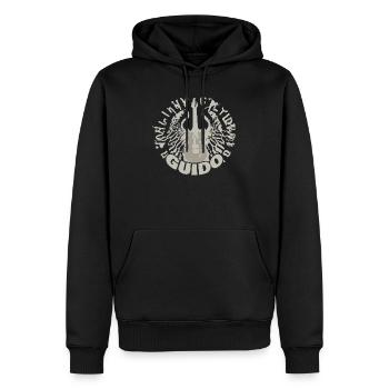 Geschenk für Guido - Männer Premium Bio Hoodie - Schwarz - Vorne - Nico (187cm)