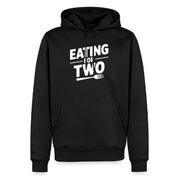 Essen für zwei - Männer Premium Bio Hoodie - Schwarz - Vorne - Nico (187cm)