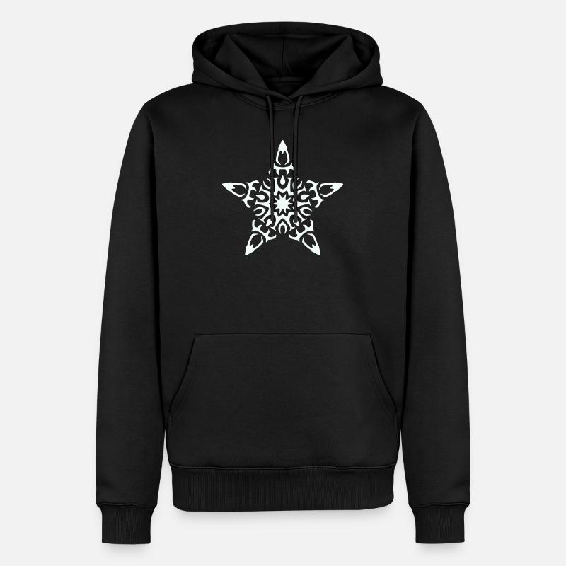 stern - Männer Premium Bio Hoodie - Schwarz