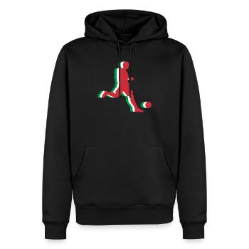 Fussball Italien Fan Italie Football - Sweat à capuche Premium bio Homme - noir - Devant - Nico (187cm)