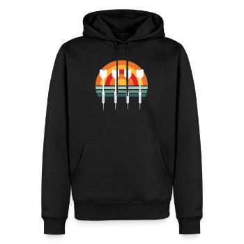 dard - Sweat à capuche Premium bio Homme - noir - Devant - Nico (187cm)