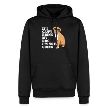 Chien Boxer - Sweat à capuche Premium bio Homme - noir - Devant - Nico (187cm)