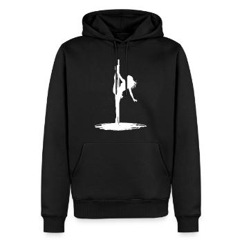 Pole Dance Silhouette – Aesthetic Art - Men’s Premium Organic Hoodie - black - Front - Nico (187cm)