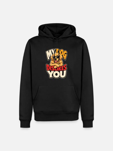 Golden Retriever - Männer Premium Bio Hoodie - Schwarz