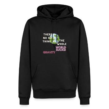 World sucks - Männer Premium Bio Hoodie - Schwarz - Vorne - Nico (187cm)