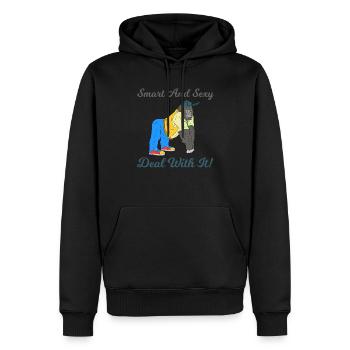 Schlau und Sexy - Nerd Gorilla - Männer Premium Bio Hoodie - Schwarz - Vorne - Nico (187cm)