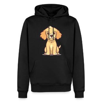 Niedliches Hundedesign für Hundebesitzer - Männer Premium Bio Hoodie - Schwarz - Vorne - Nico (187cm)