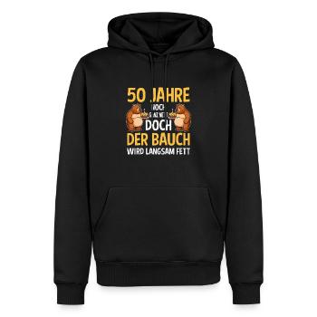 Geburtstags Spruch Bär Geburtstag Motiv - Männer Premium Bio Hoodie - Schwarz - Vorne - Nico (187cm)