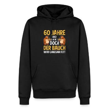 Geburtstags Spruch Bär Geburtstag Motiv - Männer Premium Bio Hoodie - Schwarz - Vorne - Nico (187cm)