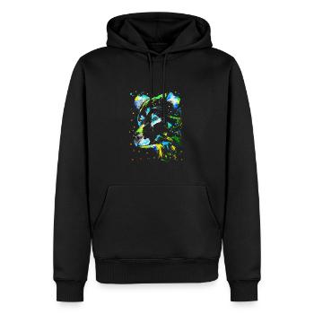 Ours - Sweat à capuche Premium bio Homme - noir - Devant - Nico (187cm)