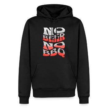 KEIN BIER, KEIN GRILLEN - Männer Premium Bio Hoodie - Schwarz - Vorne - Nico (187cm)