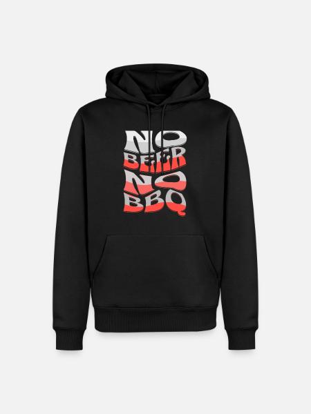NO BEER NO BBQ - Men’s Premium Organic Hoodie - black