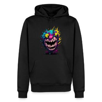 Bunter cooler Zombie - Männer Premium Bio Hoodie - Schwarz - Vorne - Nico (187cm)