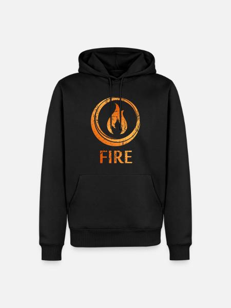 Four elements of fire - Men’s Premium Organic Hoodie - black