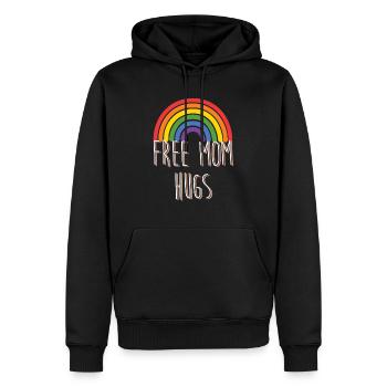 Mamas kostenlose Umarmungen - Männer Premium Bio Hoodie - Schwarz - Vorne - Nico (187cm)