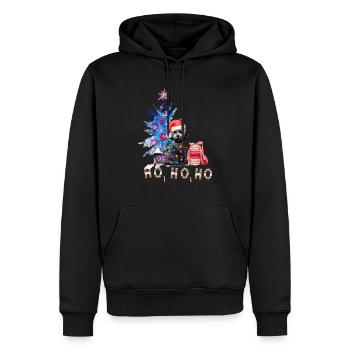 Weihnachtshund Pudel - Männer Premium Bio Hoodie - Schwarz - Vorne - Nico (187cm)