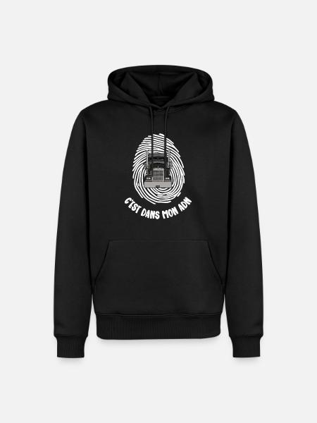 dans mon adn - Sweat à capuche Premium bio Homme - noir