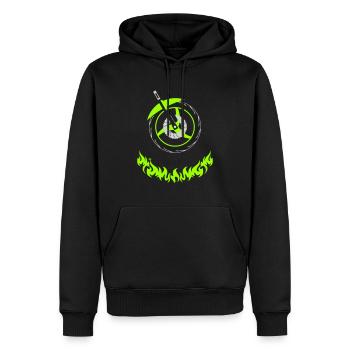 Ein Biker muss tun was ein Biker tun muss - Männer Premium Bio Hoodie - Schwarz - Vorne - Nico (187cm)