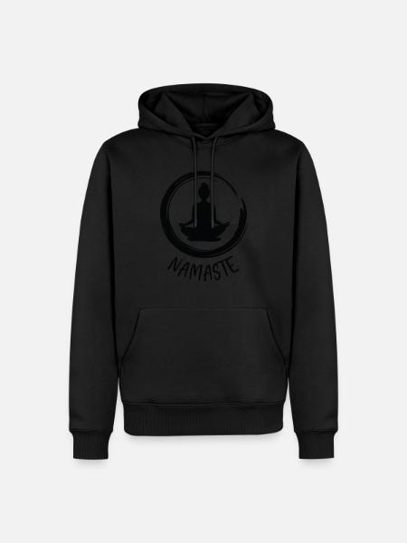 Yoga / Namaste - Men’s Premium Organic Hoodie - black