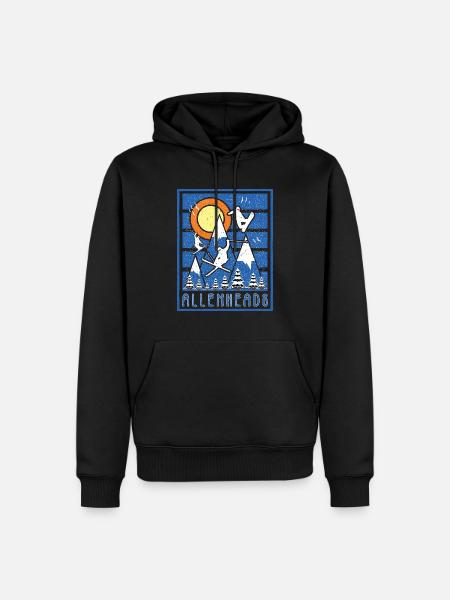 Retro Allnenhads Ski Sunset - Men’s Premium Organic Hoodie - black