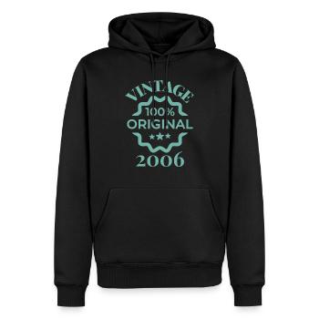 2006 Vintage Original 2006 Cadeau D'anniversaire - Sweat à capuche Premium bio Homme - noir - Devant - Nico (187cm)