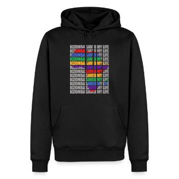 Kizomba saved my life - Sweat à capuche Premium bio Homme - noir - Devant - Nico (187cm)