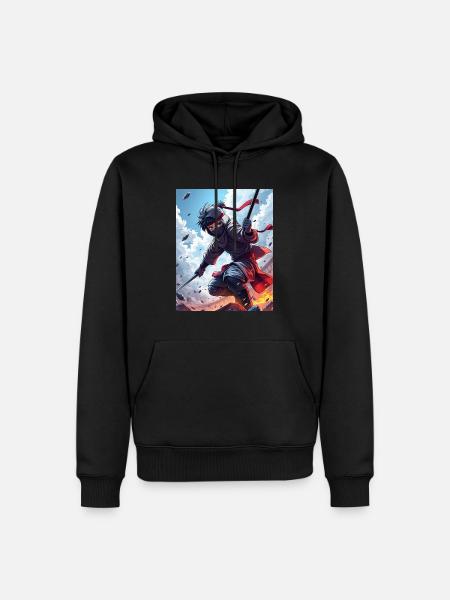 Conception Ninja - Sweat à capuche Premium bio Homme - noir