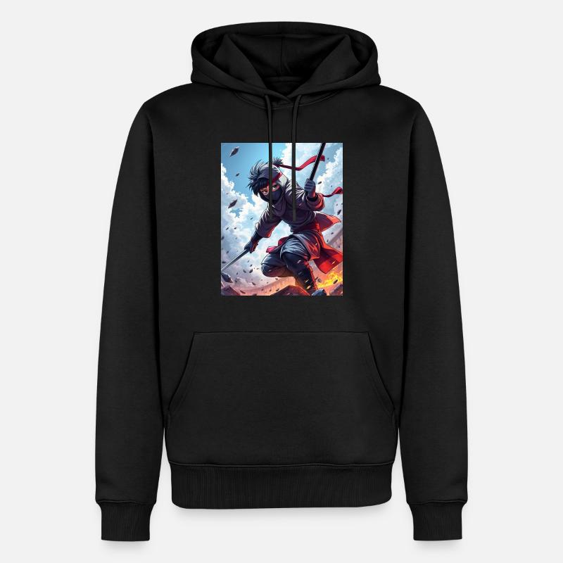 Conception Ninja - Sweat à capuche Premium bio Homme - noir