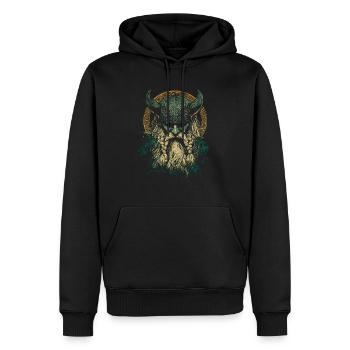 Odin Viking - Sweat à capuche Premium bio Homme - noir - Devant - Nico (187cm)