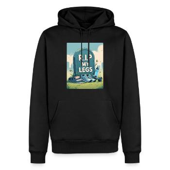 R.I.P MY legs gym - Sweat à capuche Premium bio Homme - noir - Devant - Nico (187cm)