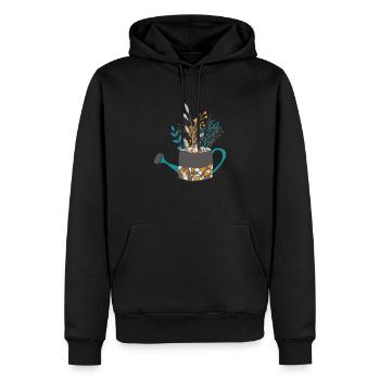 Gartenarbeit Gießkanne Gärtnern Garten Blumen - Männer Premium Bio Hoodie - Schwarz - Vorne - Nico (187cm)