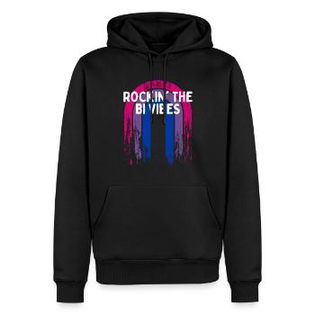 Rockin' the Bi Vibes Bisexuel LGBTQ Bi Pride LGBT - Sweat à capuche Premium bio Homme - noir - Devant - Nico (187cm)