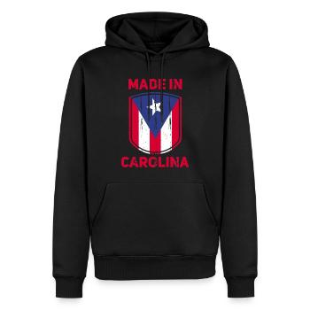 Carolina - Men’s Premium Organic Hoodie - black - Front - Nico (187cm)
