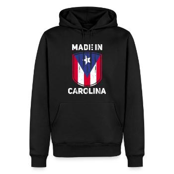 Porto Rico - Sweat à capuche Premium bio Homme - noir - Devant - Nico (187cm)